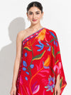 Crimson Printed Kaftan Dress