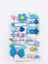 Pastel Blue Hair clip (Set of 14)
