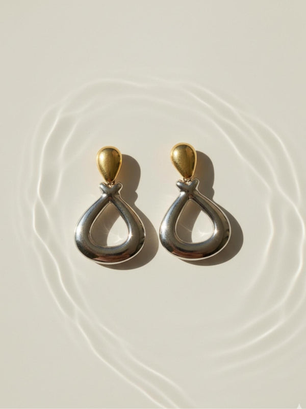 Mixed Metal Dangler Earrings