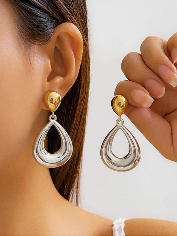 Mixed Metal Dangler Earrings