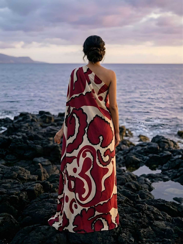 Rustic Printed Kaftan Dress
