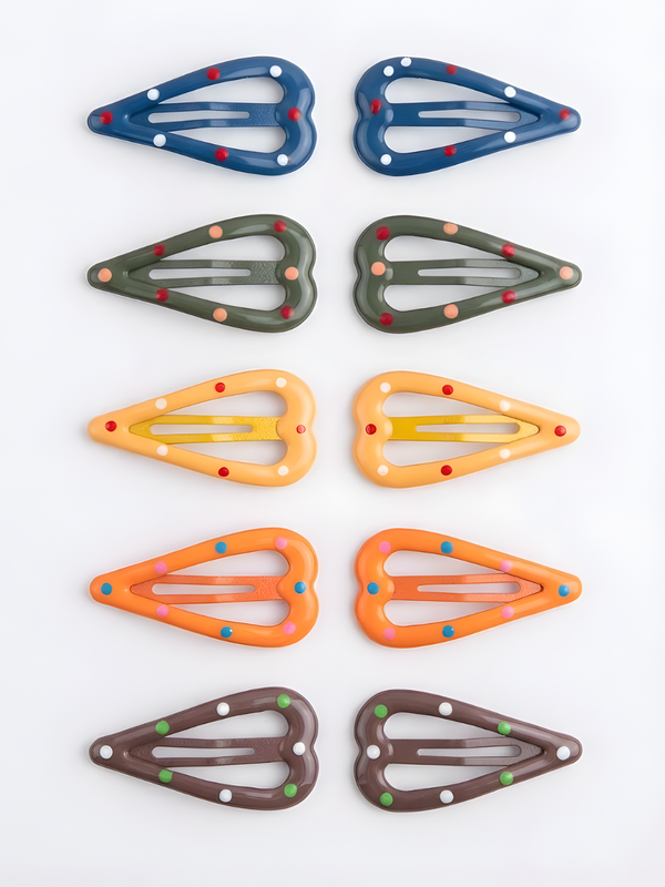 Tiny Love | Heart Shape Hair Clips (Pack of 10)