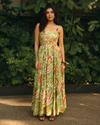 Pearl Printed Strappy Maxi Dress