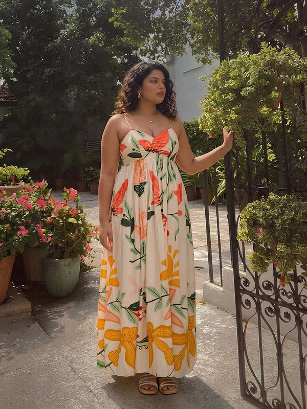 Blush Printed Maxi Dress