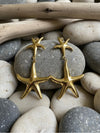 Gold Starfish Dangler Earrings