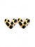 Black & Gold Heart Studs