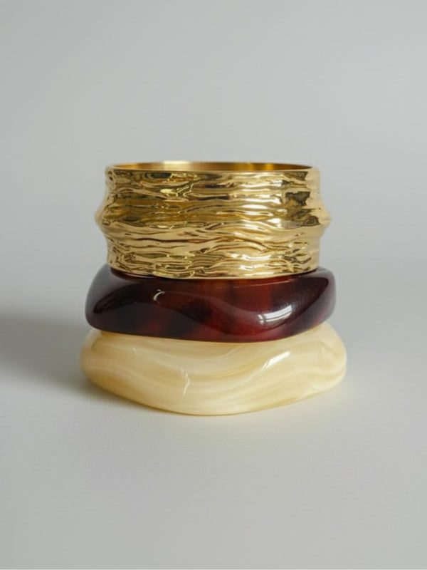 The Milky Bangle Stack (Set of 3)