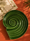 Emerald Spiral Serving Plate