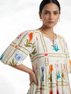 Flower Printed Tiered Dress