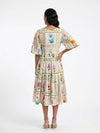 Flower Printed Tiered Dress