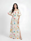 Flower Printed Maxi Dress