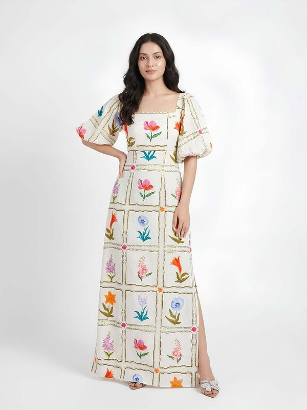 Flower Printed Maxi Dress