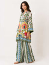 Vine Floral Printed Kurta Set (Set of 2)