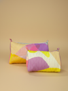 Sway printed silk quilted pouch