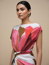 Rosa Printed Wrap Skirt Dress