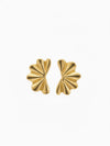 Gold Half -Flower Earrings