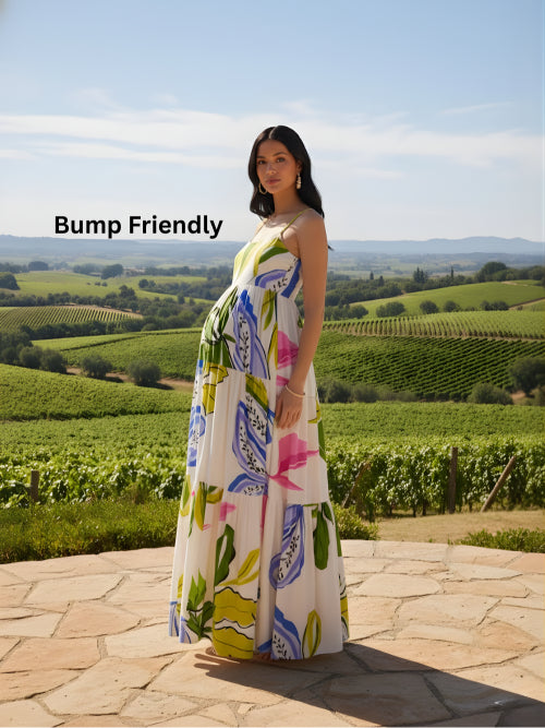 Lily Printed Tiered Maxi Dress