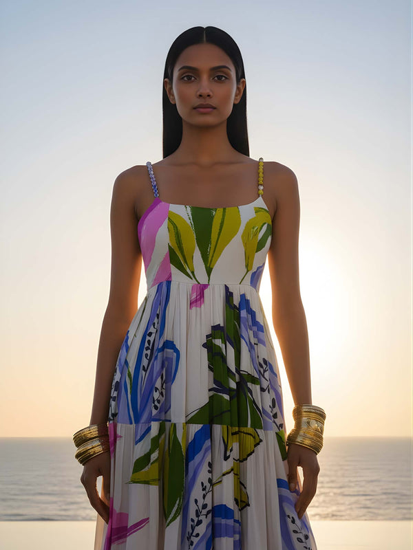 Lily Printed Tiered Maxi Dress