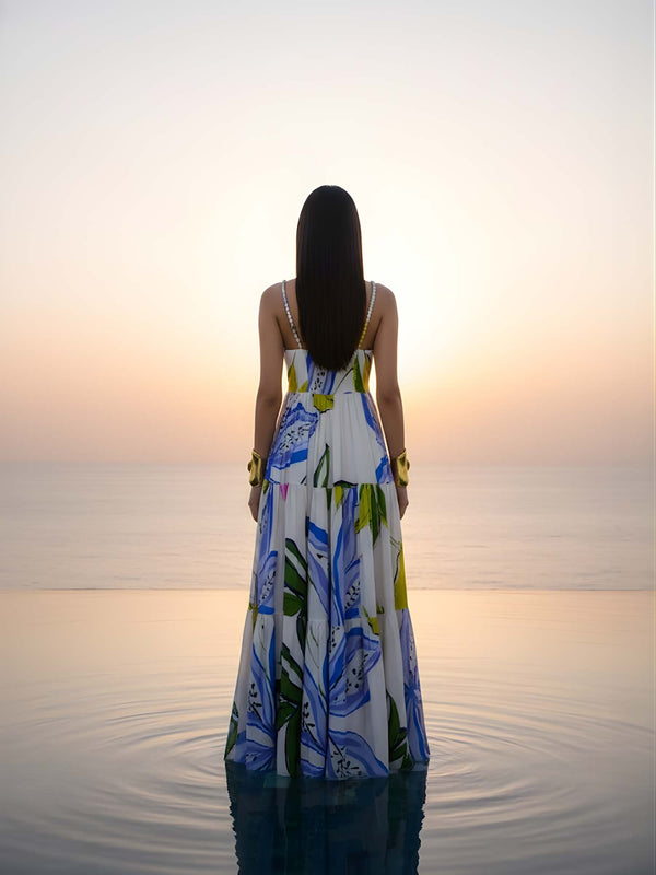 Lily Printed Tiered Maxi Dress