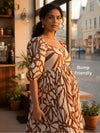 Outline Printed Mini Dress