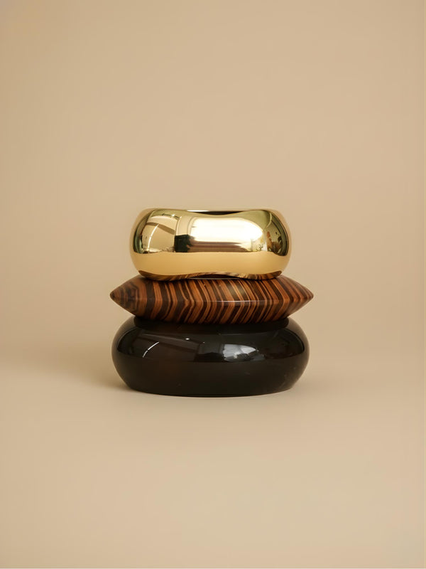 The Rustic Bangle Stack (Set of 3)