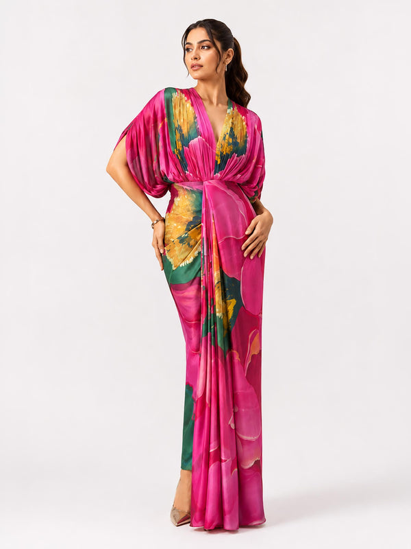 Caspia Draped Maxi Dress