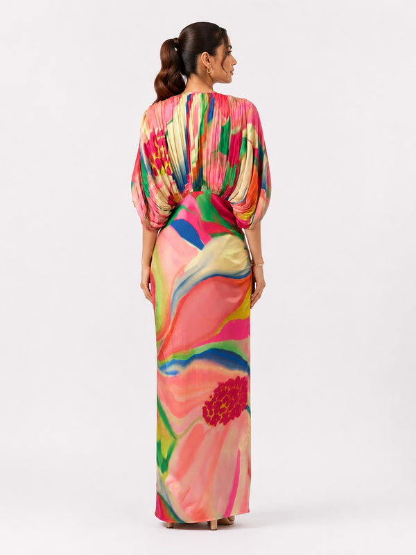Primrose Draped Maxi Dress