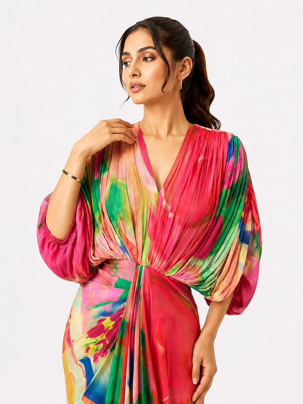 Primrose Draped Maxi Dress