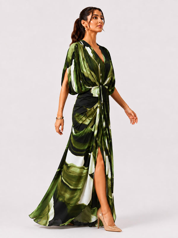 Jade Draped Maxi Dress