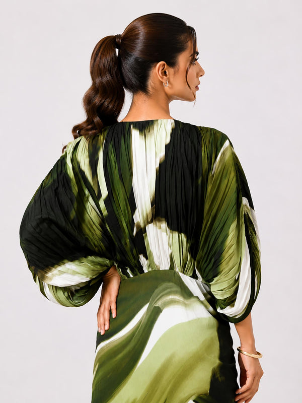 Jade Draped Maxi Dress
