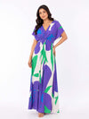 Aster Printed V-Neck Dress