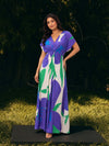 Aster Printed V-Neck Dress