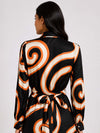 Swirl Printed Shirt Dress