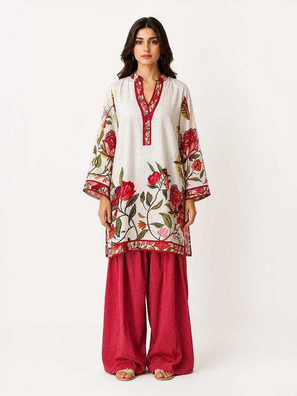 Gulnaar FloralPrinted Kurta Set (Set of 2)