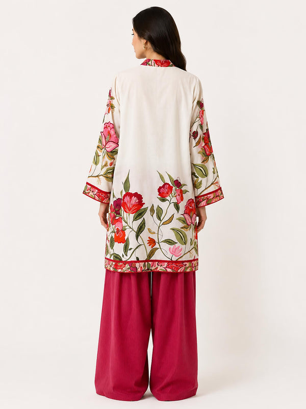 Gulnaar FloralPrinted Kurta Set (Set of 2)