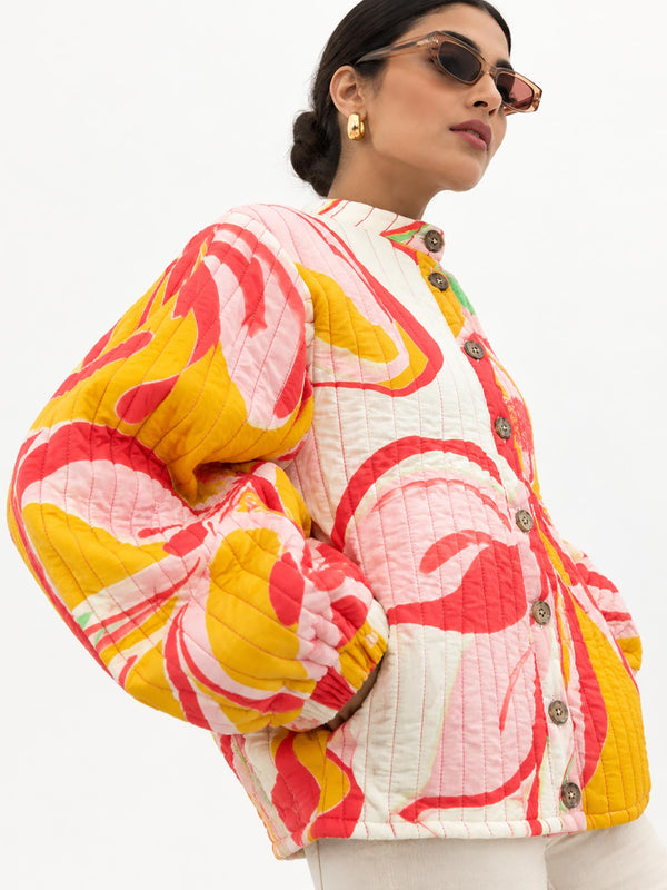 Poppy Quilted Floral Jacket