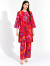 Crimson Printed Salwar Set (Set of 2)