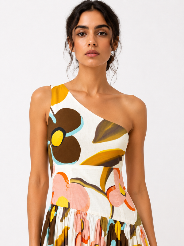 Bloom One Shoulder Maxi Dress