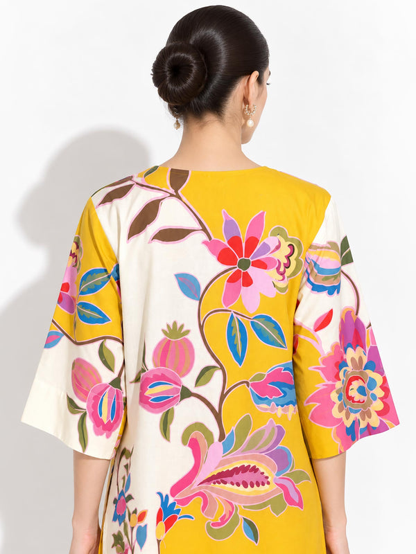 Marigold Printed Salwar Set (Set of 2)
