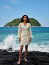 Palm Crochet Wrap Dress