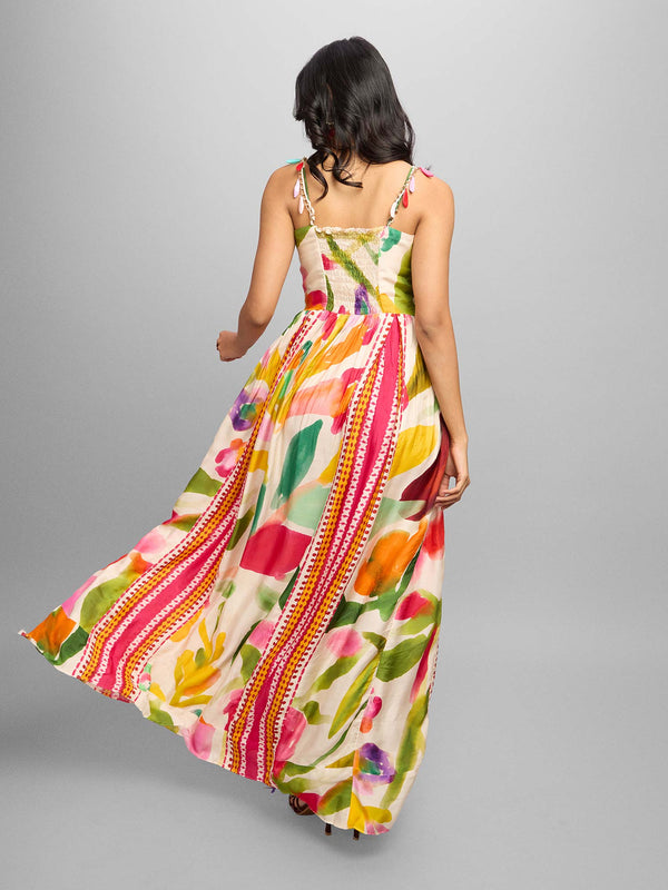 Spring Printed Maxi Dress
