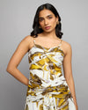 Liora Printed Strappy Pleated Dress