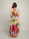 Mosaic Printed Pleated Maxi Dress