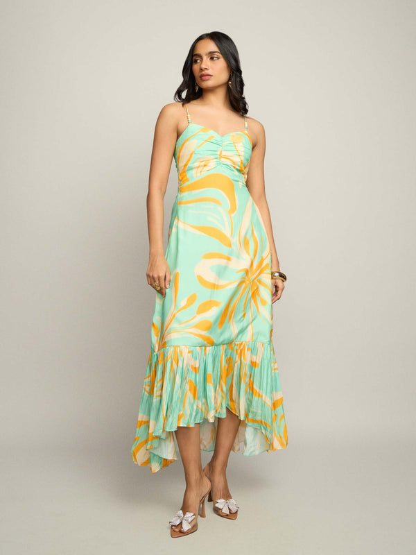 Junia Printed Asymmetrical Dress