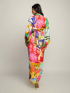 Mosaic Printed Wrap Shirt Dress