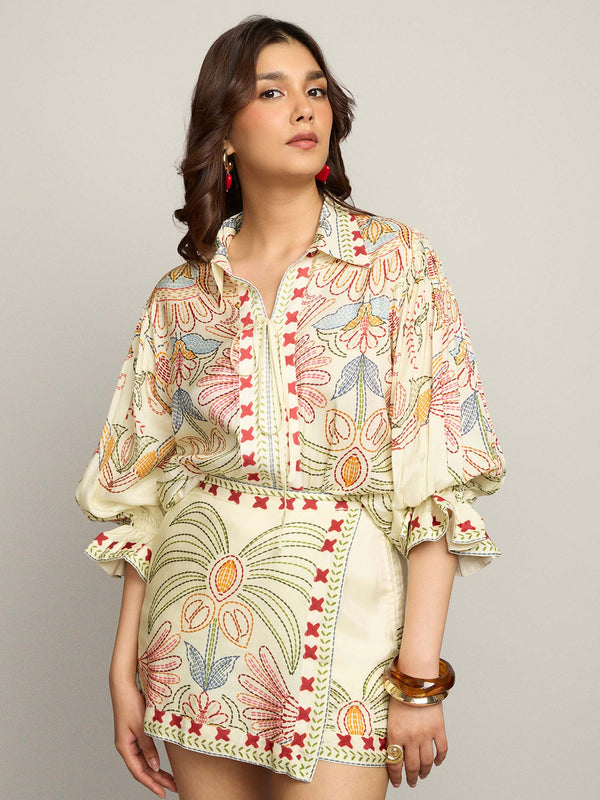 Oasis Printed Co-ord Set (Set of 2 )