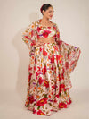 PINK DRAGONFLY PRINTED LEHENGA