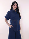 Casual Blue Denim Co-ord Set for women