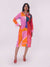Splash Printed Wrap Shirt Dress