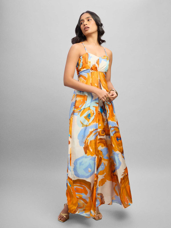 Lunar Printed Maxi Dress